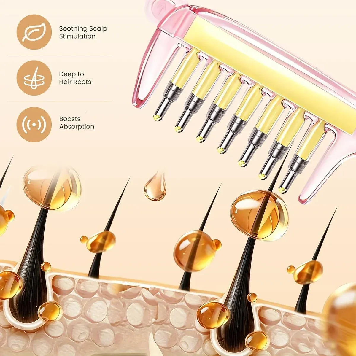 2-in-1 Hair Oil Applicator Comb