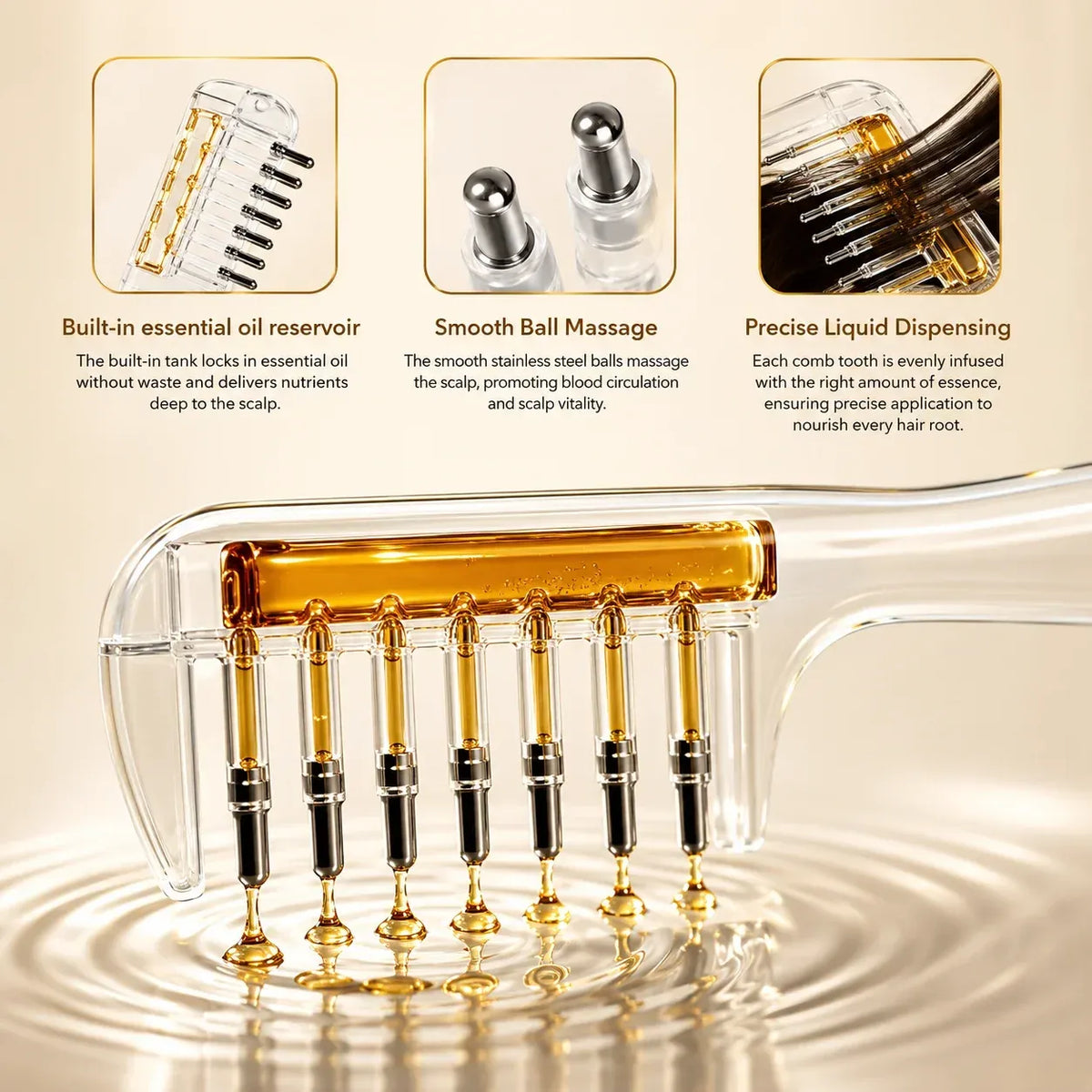 2-in-1 Hair Oil Applicator Comb