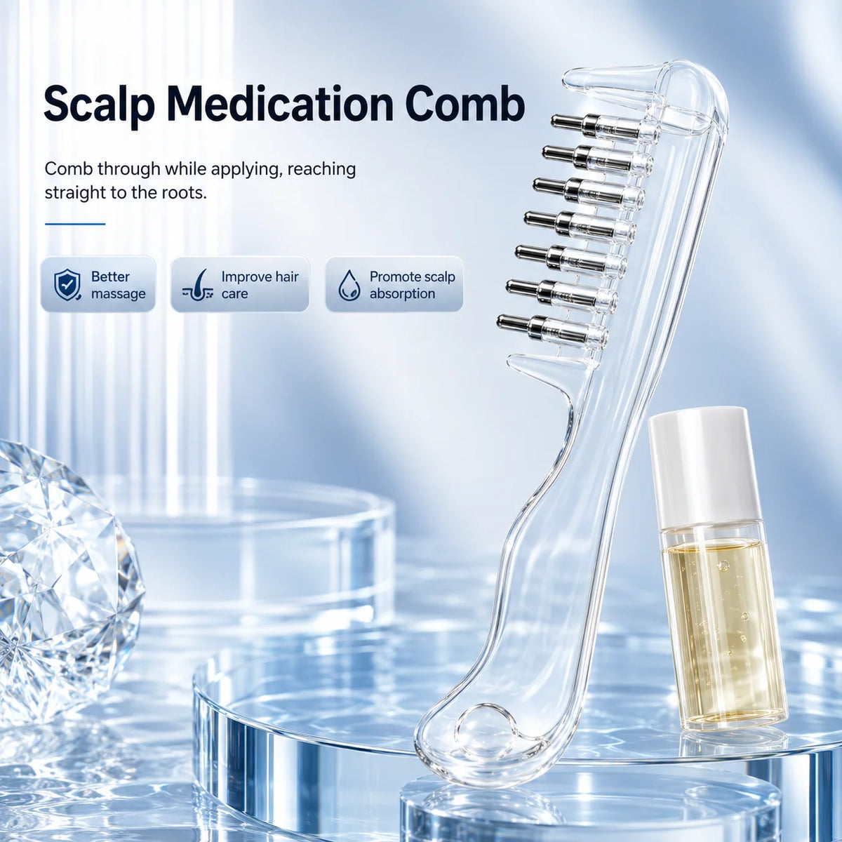 2-in-1 Hair Oil Applicator Comb