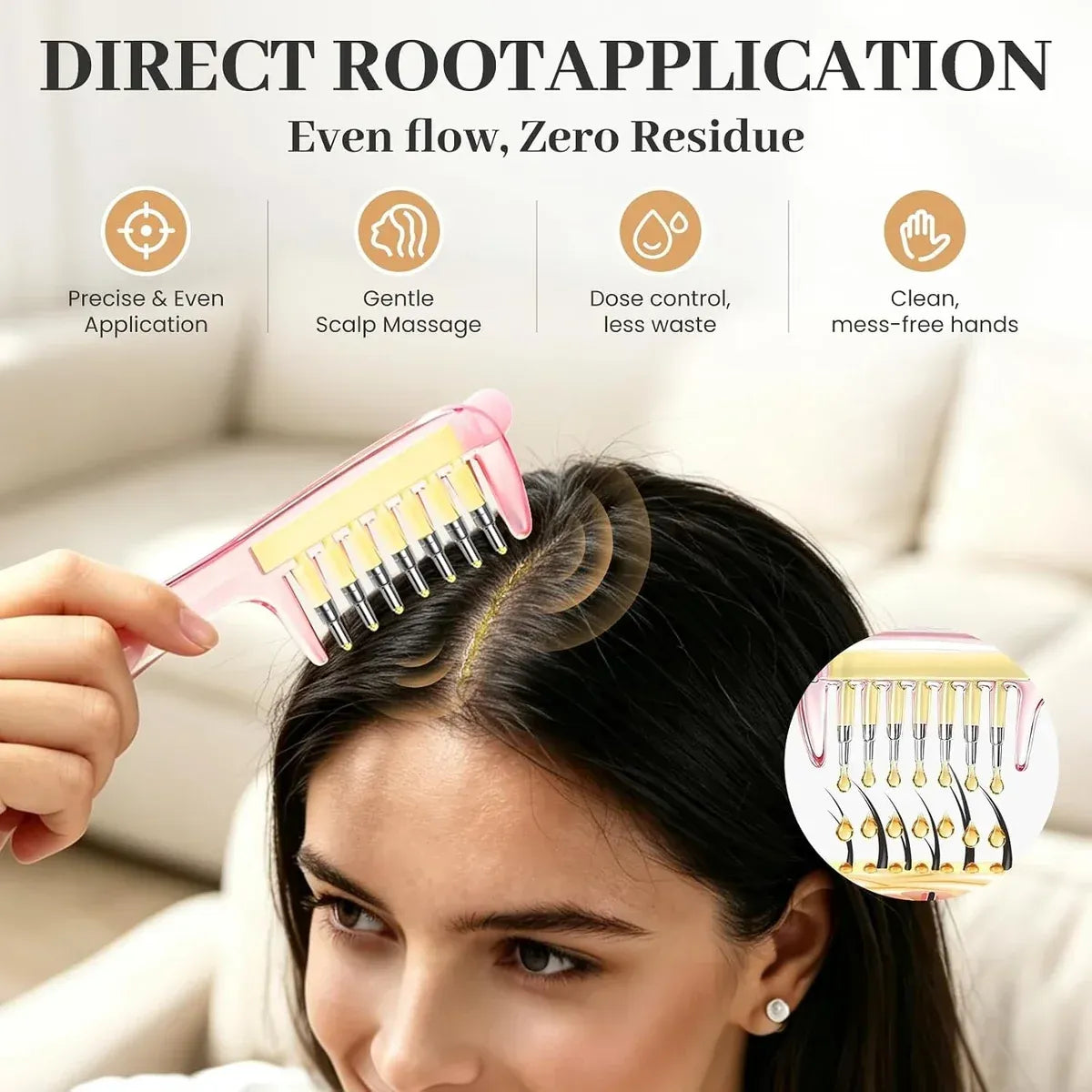 2-in-1 Hair Oil Applicator Comb