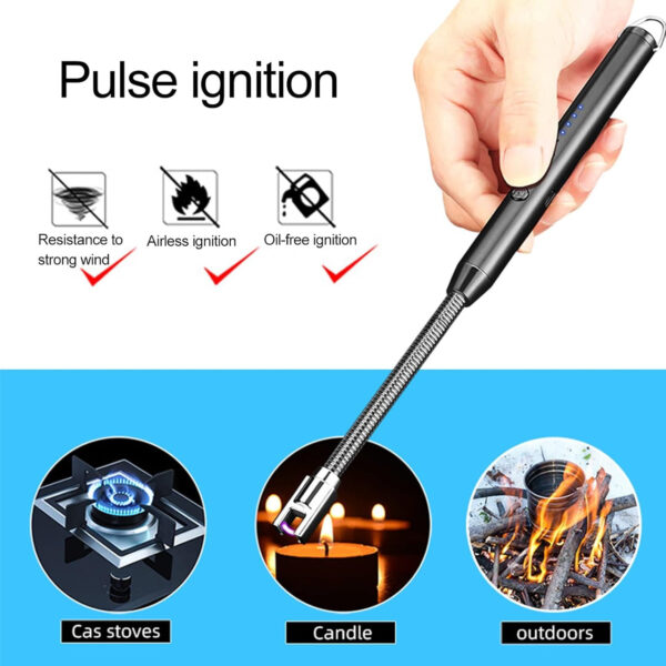 360° USB Rechargeable Electric Arc Lighter with LED Display