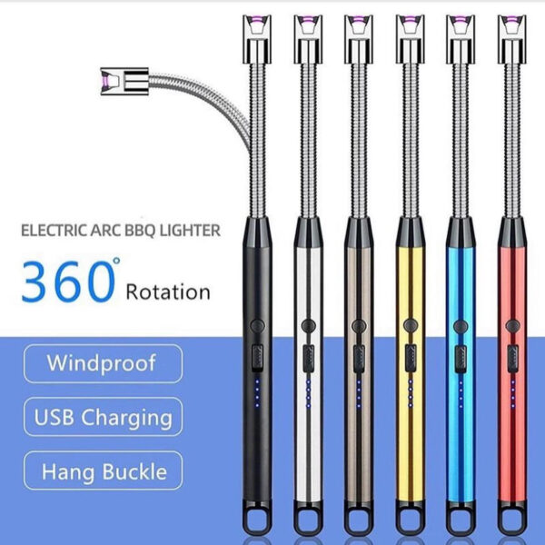 360° USB Rechargeable Electric Arc Lighter with LED Display