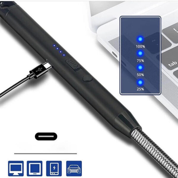 360° USB Rechargeable Electric Arc Lighter with LED Display