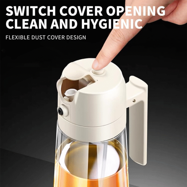 2 in 1 Glass Oil Spray Dispenser 450ml for Healthy Cooking