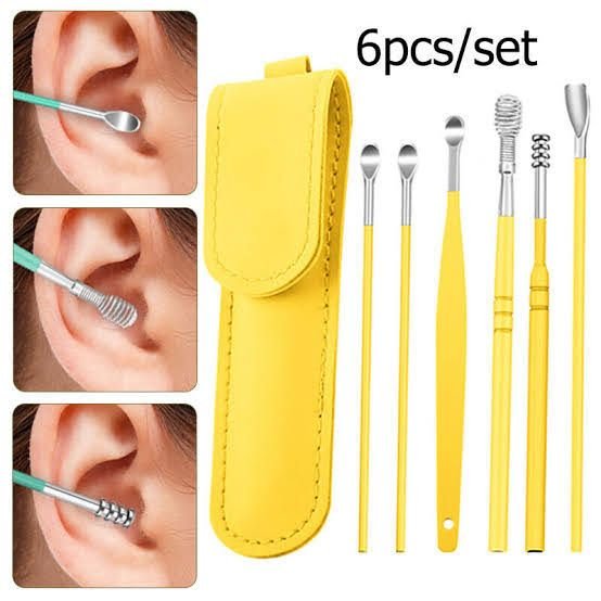 6PCS Ear Cleaner Set Ear Wax Removal Tool Kit with Case
