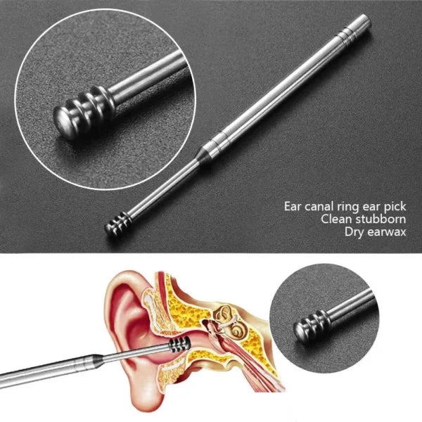 6PCS Ear Cleaner Set Ear Wax Removal Tool Kit with Case