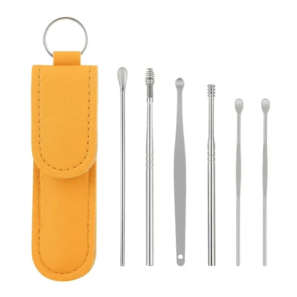 6PCS Ear Cleaner Set Ear Wax Removal Tool Kit with Case