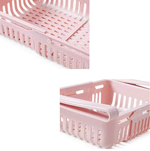 Fridge Storage Basket Adjustable Expandable Refrigerator Drawer