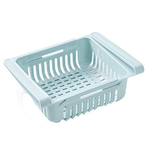 Fridge Storage Basket Adjustable Expandable Refrigerator Drawer