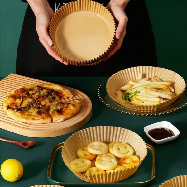Air Fryer Baking Paper 50Pcs Non Stick Parchment Sheets Round