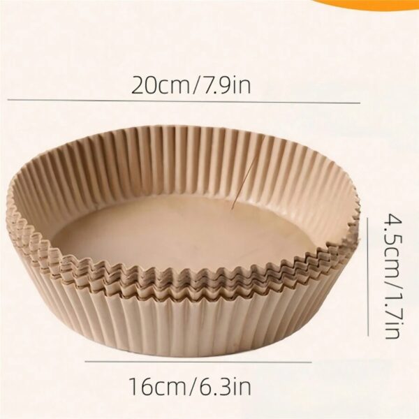 Air Fryer Baking Paper 50Pcs Non Stick Parchment Sheets Round