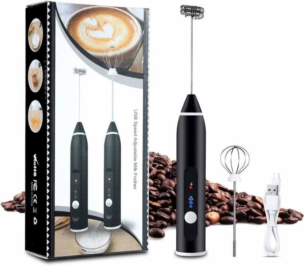 Coffee Beater & Milk Frother Rechargeable with 3 Speeds