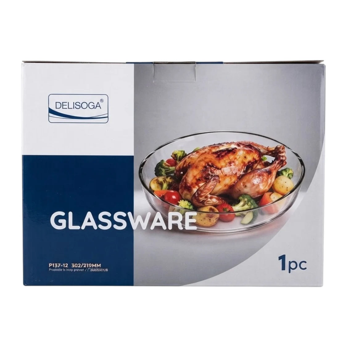 Delisoga Oval Glass Baking Dish 302x219mm