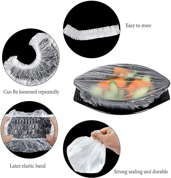 Disposable Food Storage Covers Transparent Plastic Bowl Cover
