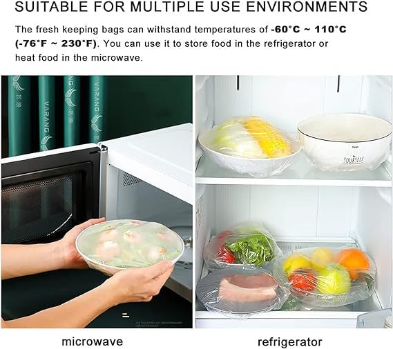 Disposable Food Storage Covers Transparent Plastic Bowl Cover