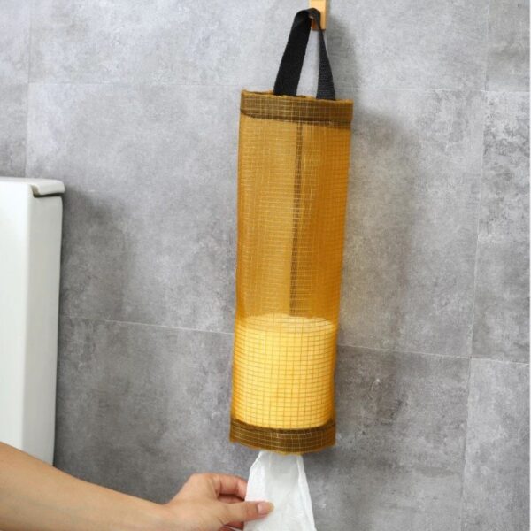 Grocery Storage Bag Dispenser Hanging Polyester Bag Organizer