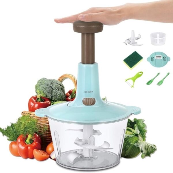 Hand Press Food Chopper 1500ml & 2000ml Manual Vegetable