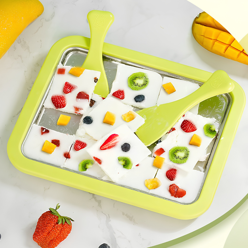 Ice Cream Making Tray with Scrapers
