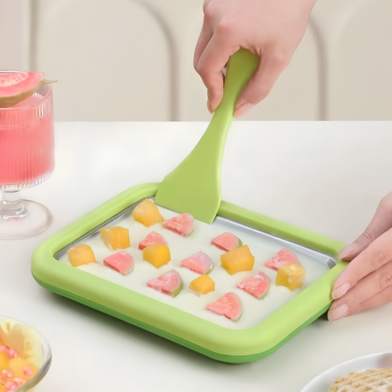 Ice Cream Making Tray with Scrapers