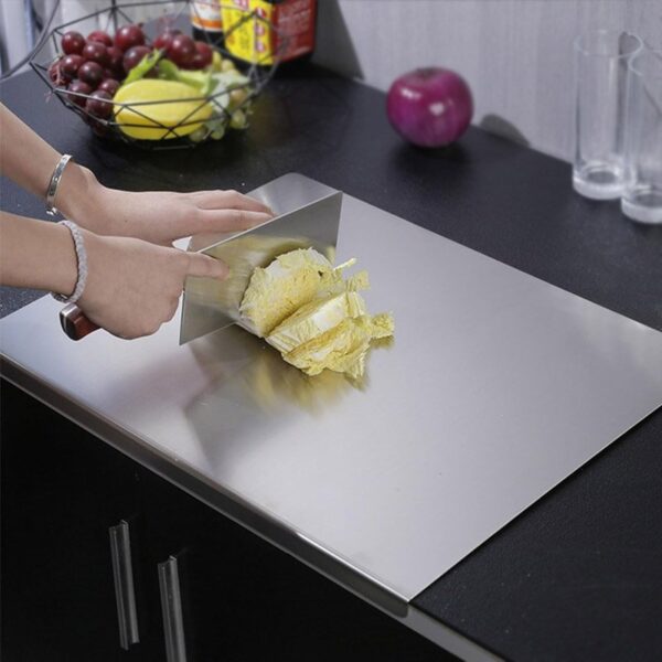 Large Stainless Steel Cutting Board Non Slip Kitchen Chopping
