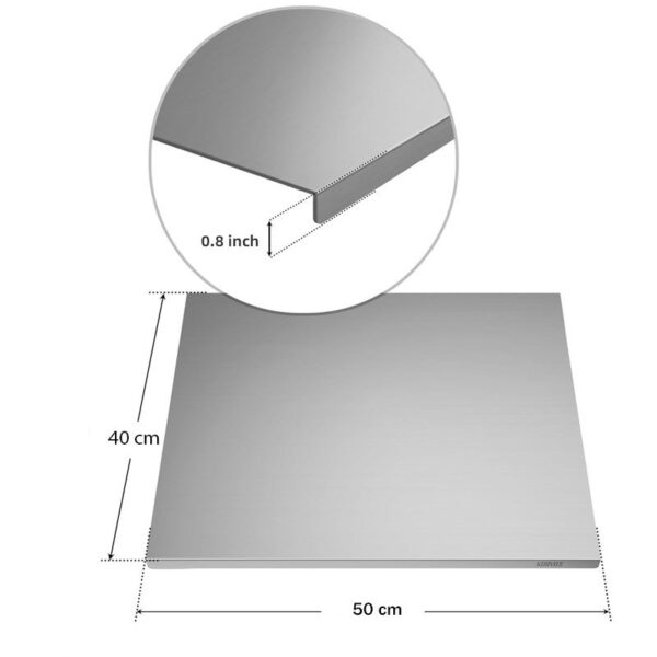 Large Stainless Steel Cutting Board Non Slip Kitchen Chopping