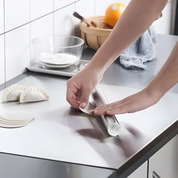 Large Stainless Steel Cutting Board Non Slip Kitchen Chopping