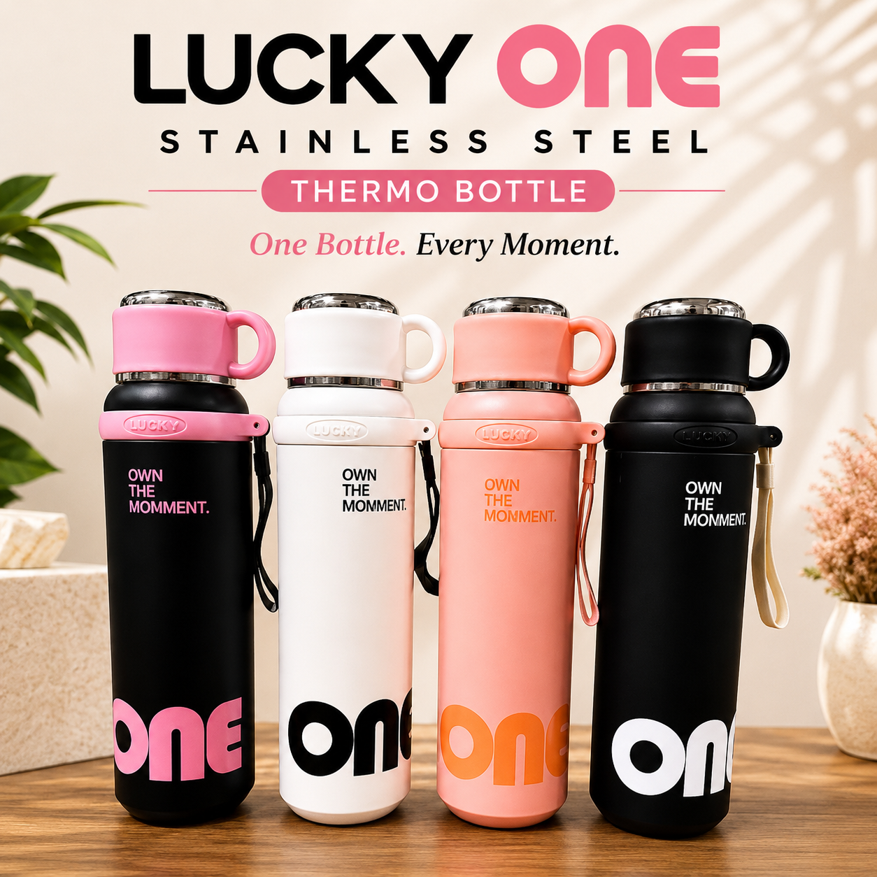 Lucky One Stainless Steel Thermo Bottle Hot & Cold Leakproof
