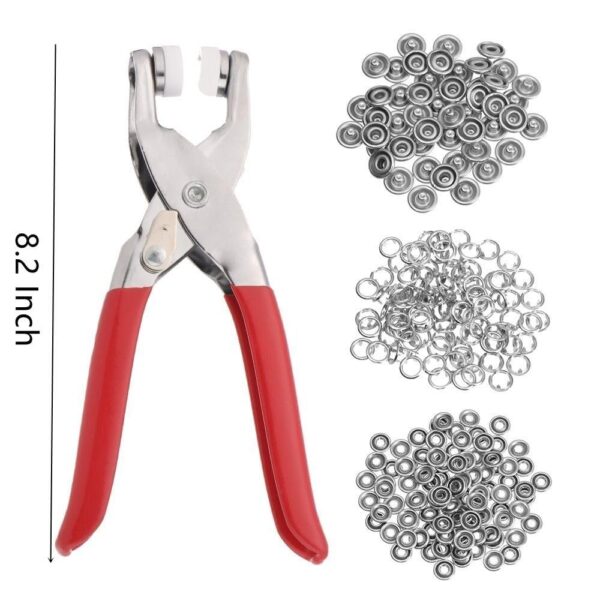 Metal Snap Button Plier with 50 Buttons Hand Press Tool Kit
