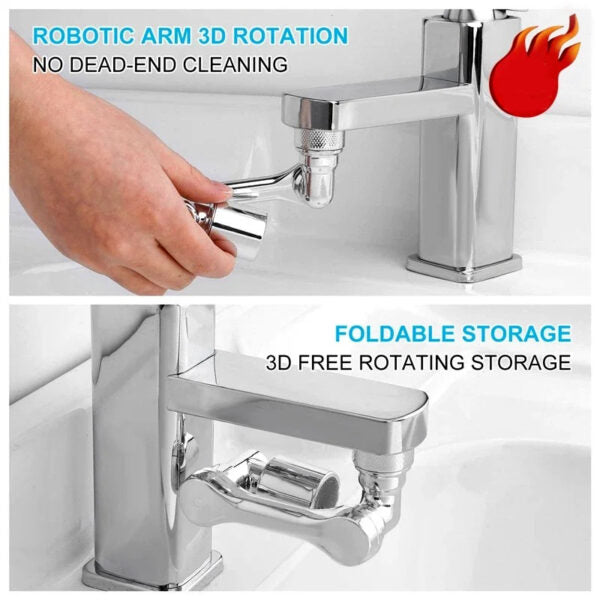 Multi Functional Anti Splash Rotating Faucet 1080° Water Saver