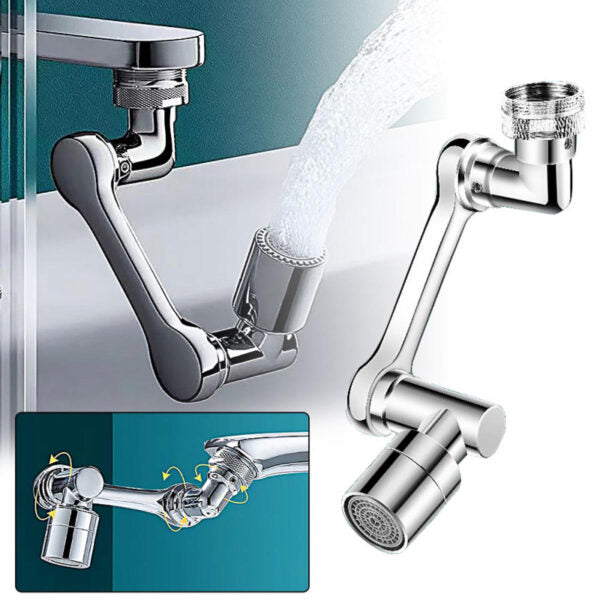 Multi Functional Anti Splash Rotating Faucet 1080° Water Saver