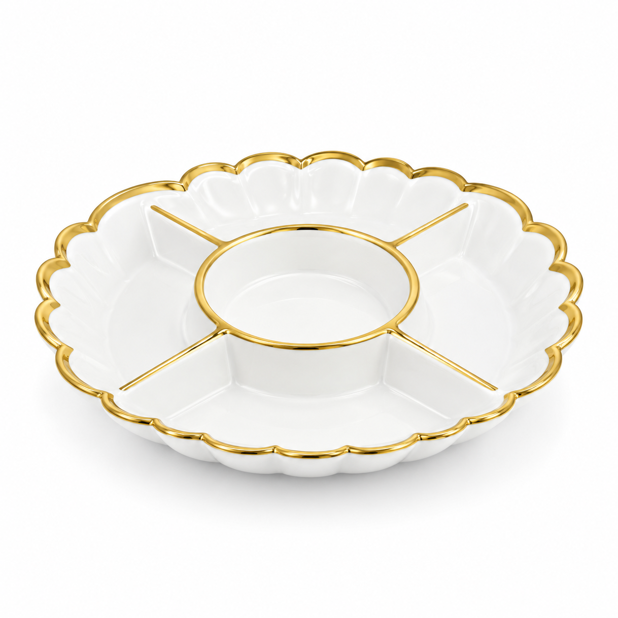 Presto Ceramic 4-Portion Round Dry Fruit Dish