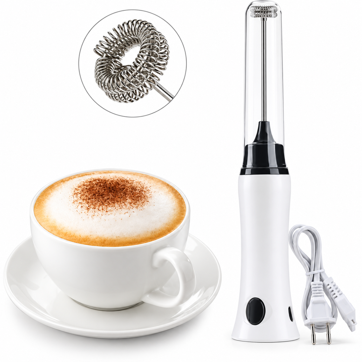 Rechargeable Electric Milk Frother & Coffee Beater