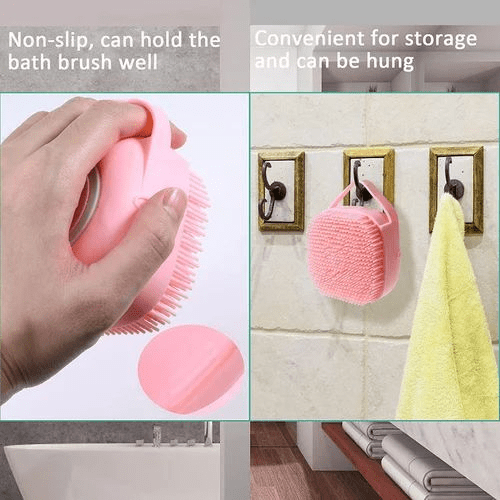 Silicone Bath Body Brush with Soap Dispenser Exfoliating
