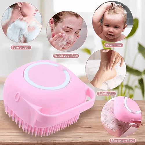 Silicone Bath Body Brush with Soap Dispenser Exfoliating