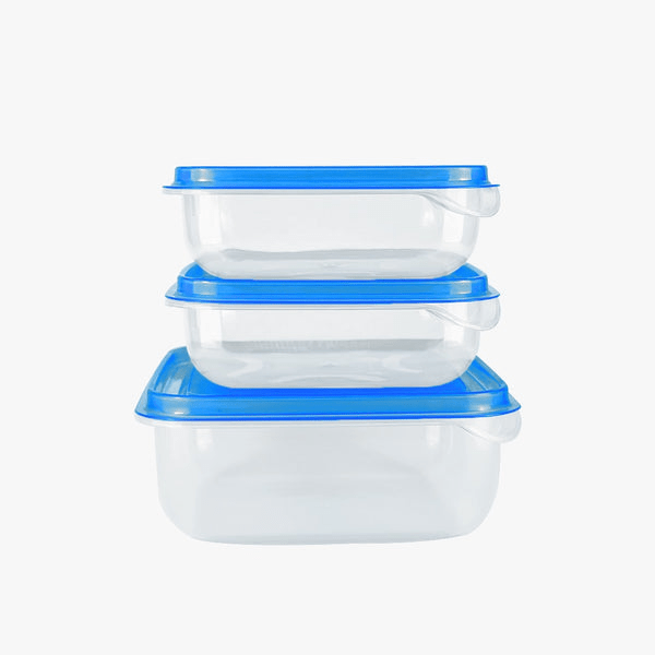 Thumb Lock Plastic Food Containers Set of 7 with Airtight Lids