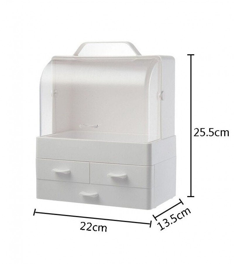 Portable Cosmetic Organizer with Drawers High-Capacity Storage