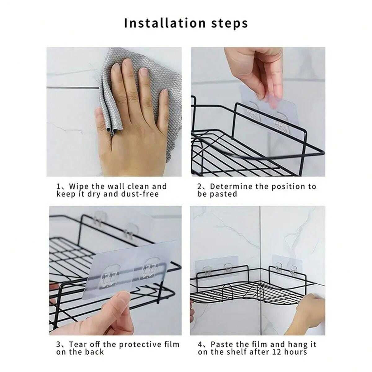Triangular Self-Adhesive Corner Shelf