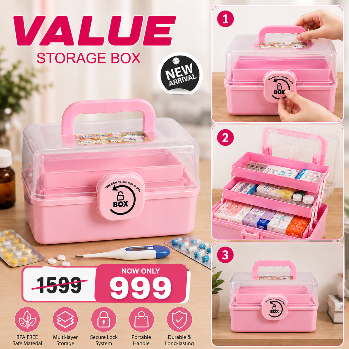 Multi-Purpose Value Storage Box