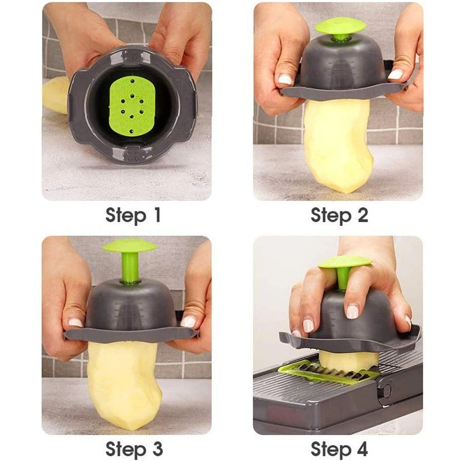 12 In 1 Vegetable Chopper Slicer & Dicer with Container