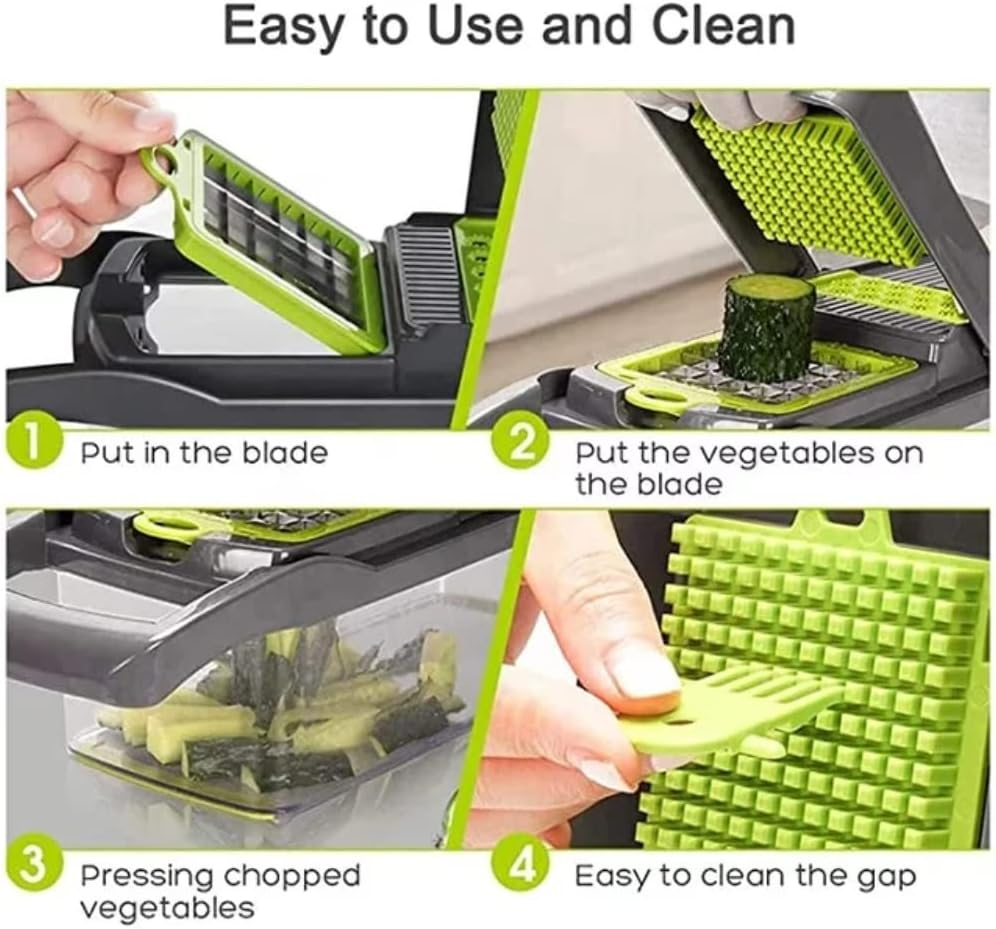 12 In 1 Vegetable Chopper Slicer & Dicer with Container