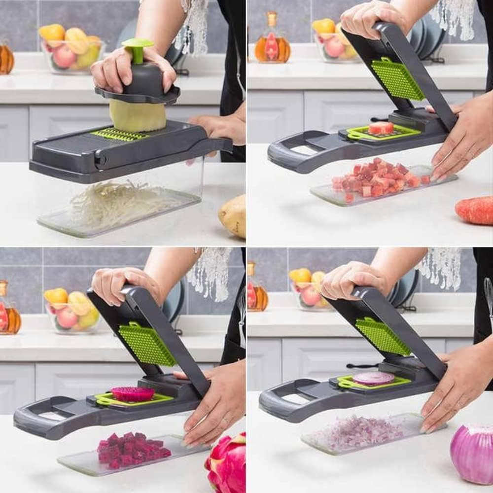 12 In 1 Vegetable Chopper Slicer & Dicer with Container