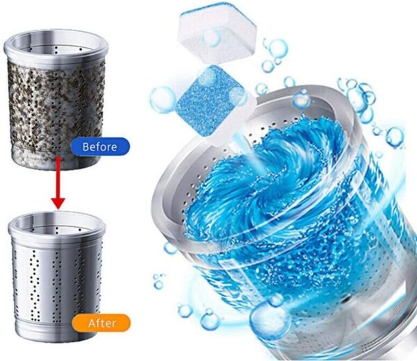 Washing Machine Cleaning Tablets 12 Pcs Deep Drum Cleaner