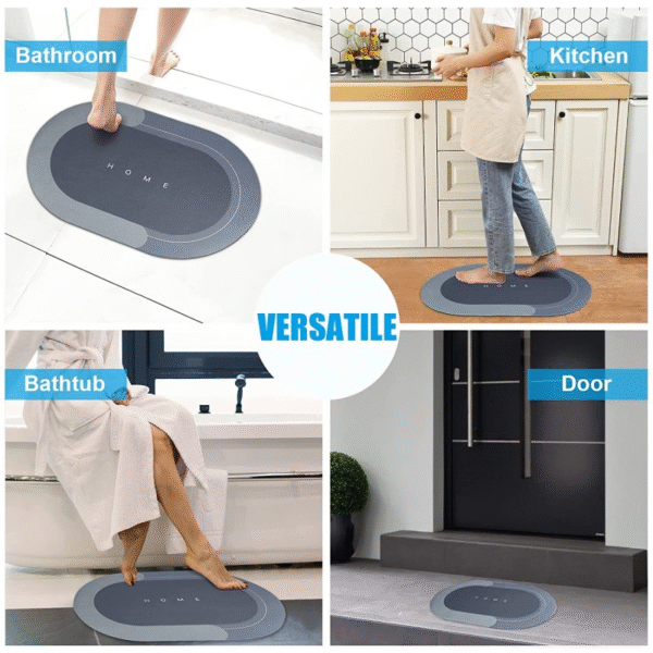 Water Absorbent Non-Slip Bath Mat Soft Quick Dry Floor Mat