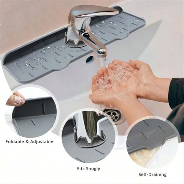 Waterproof Silicone Faucet Drain Mat For Kitchen And Bathroom