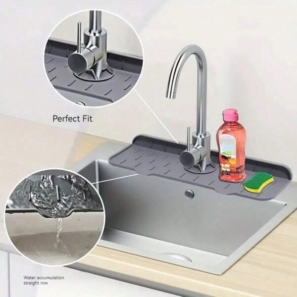 Waterproof Silicone Faucet Drain Mat For Kitchen And Bathroom