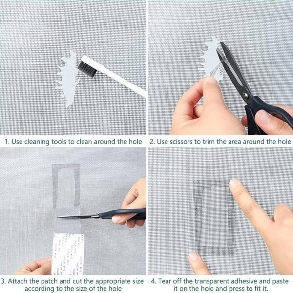 Window Screen Net Repair Tape Self Adhesive Fiberglass Mesh