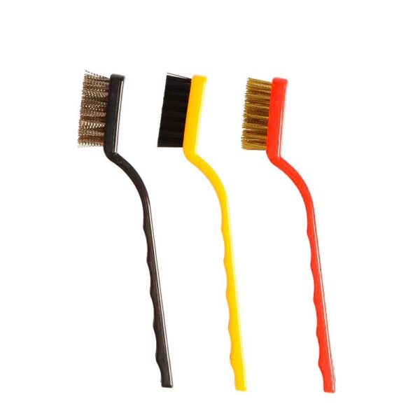 Wire Brush Kitchen Cleaning Tools Set of 3 Brass Iron Nylon