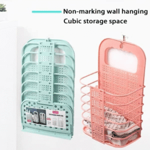 Folding Wall-Mounted Non-Perforated Storage Basket