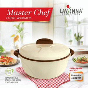 Chef Food Warmer - 4000ml | Stainless Steel Liner | Retains heat for 4 to 6 hours | Keeps Roti & Snacks Hot for Hours