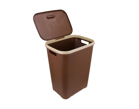 Large Laundry Basket with Lid - Dust-Proof, Portable Storage Solution for Clothes, Toys, Groceries, Kitchen, and Bath Accessories